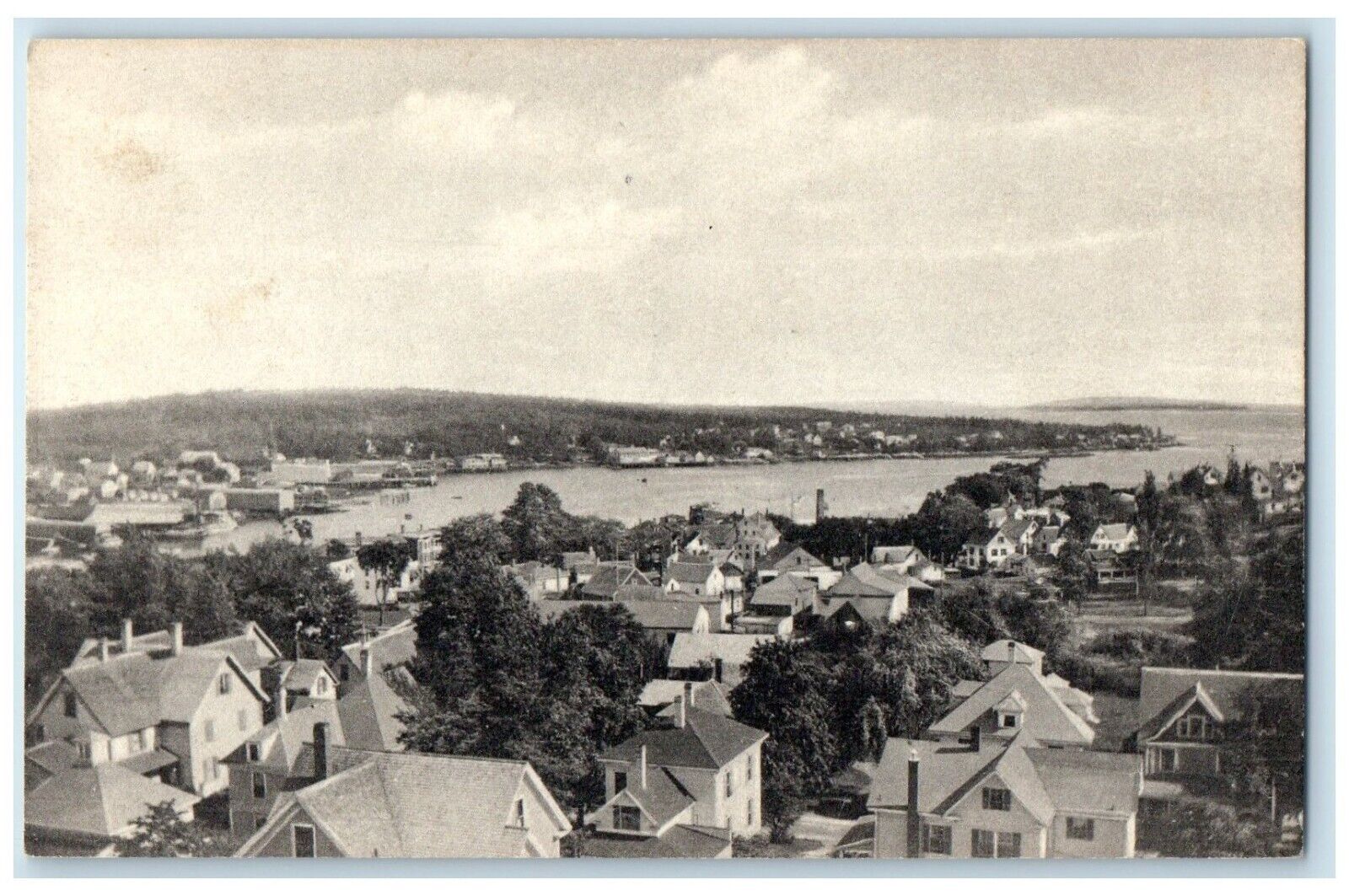 c1930's Overlooking Boothbay Harbor Maine ME Unposted Vintage Postcard