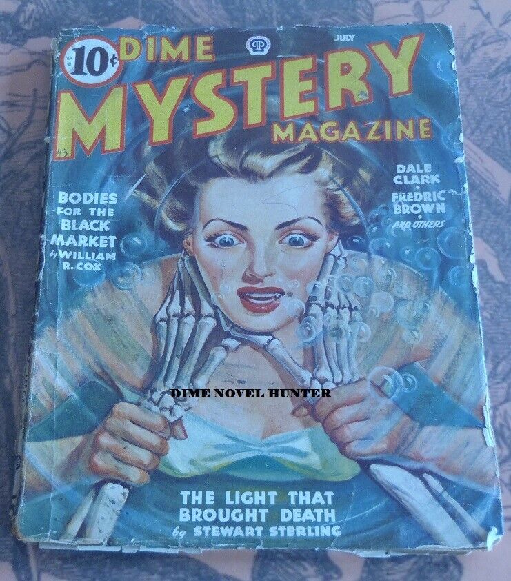 SKELETON HANDS DIME MYSTERY MAGAZINE JULY 1943 POPULAR PUBLISHING SCARCE PULP