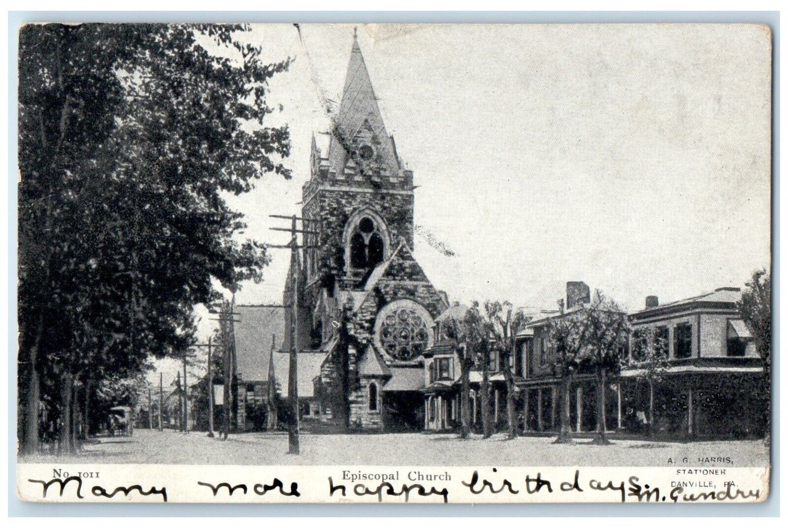1907 Episcopal Church Chapel Exterior Danville Pennsylvania PA Vintage Postcard