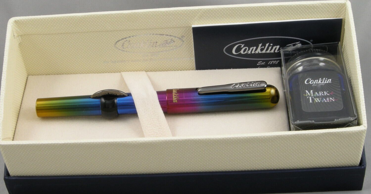 Conklin Crescent Rainbow Limited Edition Fountain Pen - Omniflex Nib - New