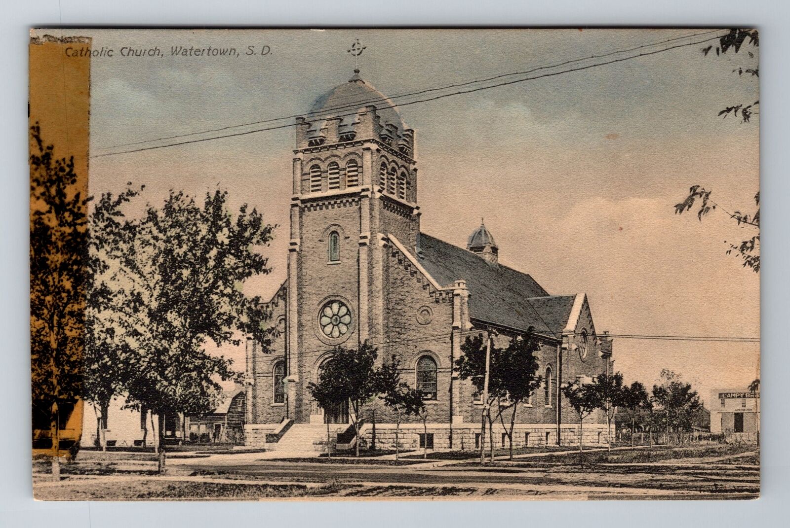 Watertown SD-South Dakota, Catholic Church, Religion, Antique, Vintage Postcard