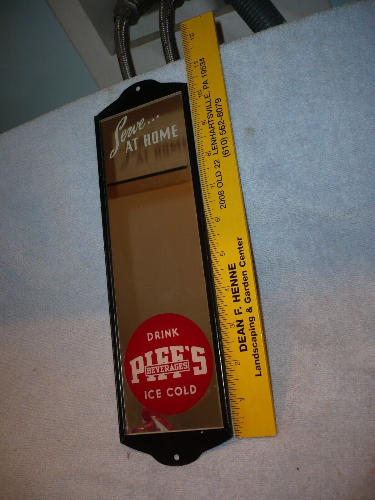 NOS Vintage Piff's Beverages soda  Mirror  bethlehem pa NEW CONDITION 
