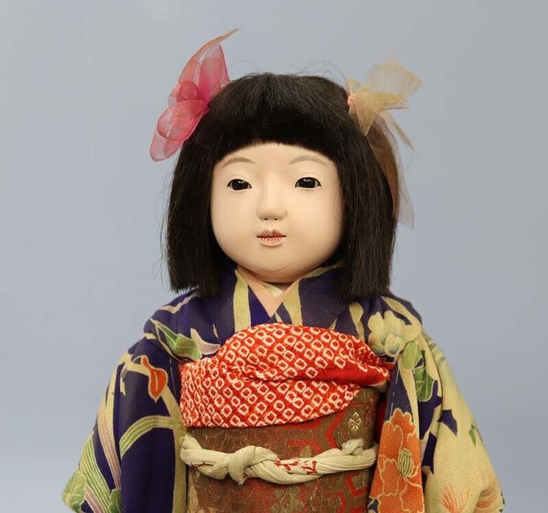 Japanese vintage Ichimatsu Doll Kimono Girl 42cm Early Showa Period