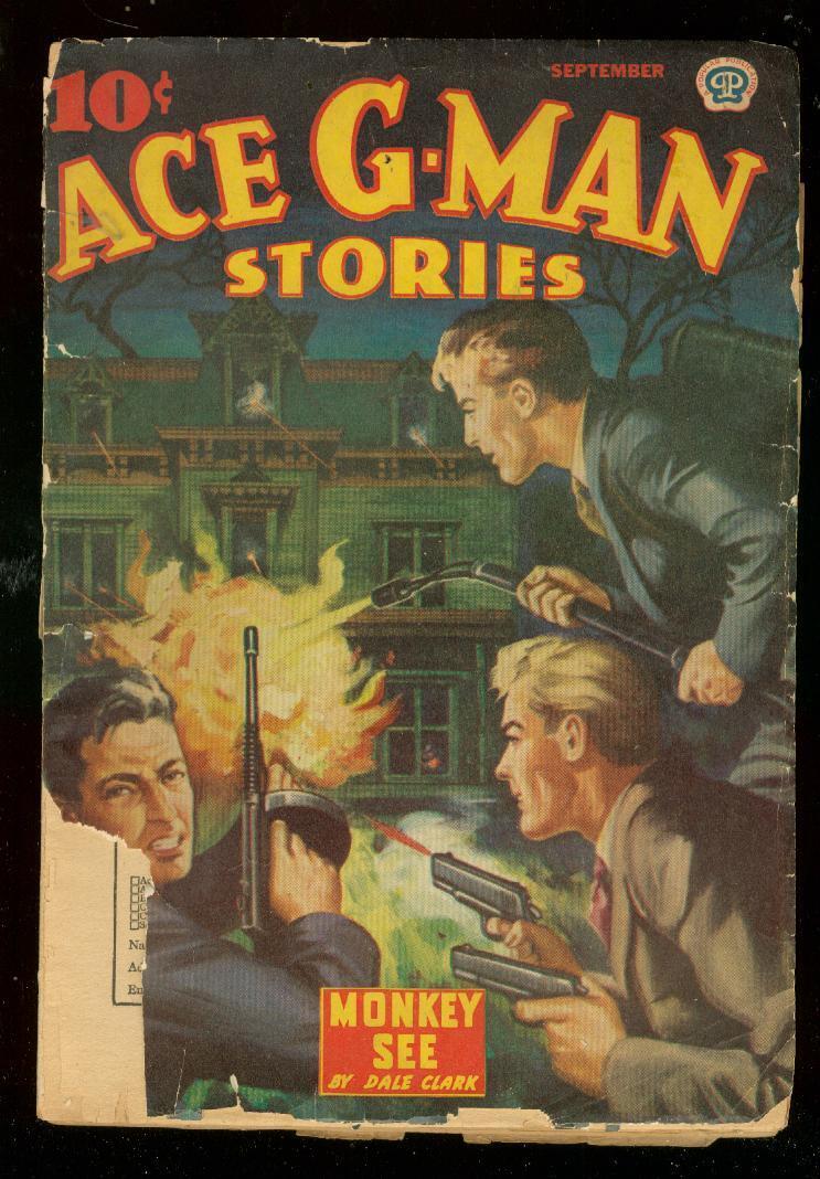 Ace G-Man Stories--September 1944--Pulp Magazine--Popular--FR