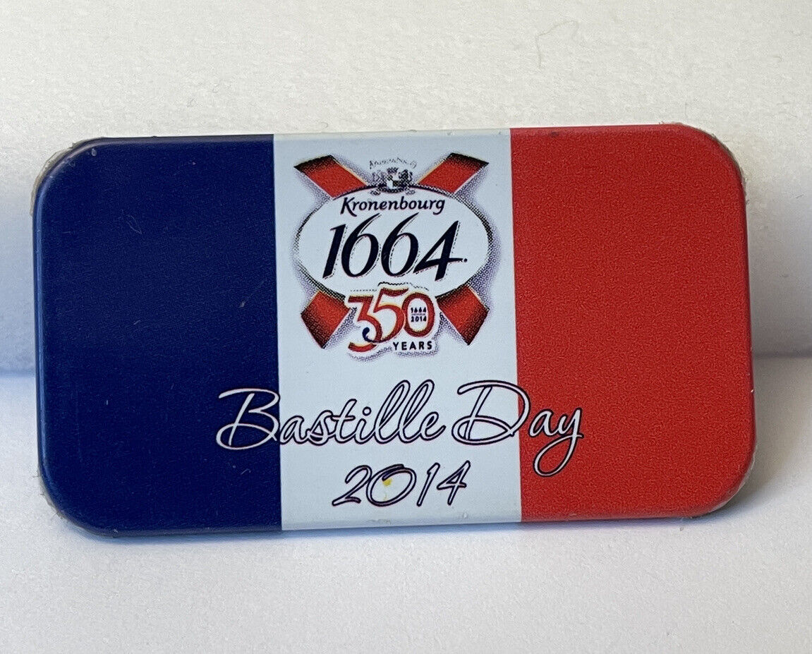 Bastille Day 2014 Celebration Pinback Button - Kronenbourg 1664 Beer Breweriana