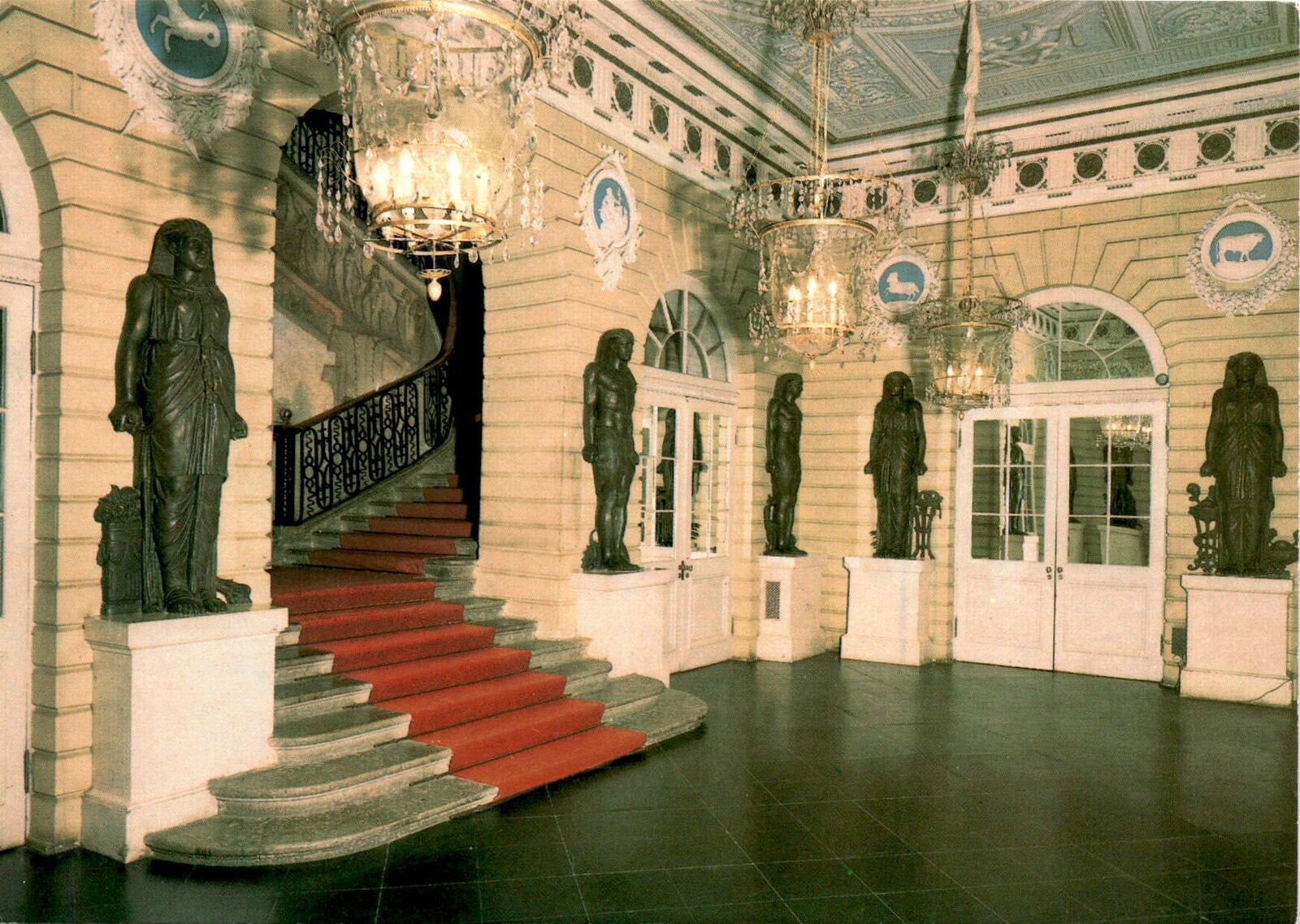 Egyptian Vestibule, D Pavlovsk\'s Palace Museum, Charles Cameron, Anarei postcard
