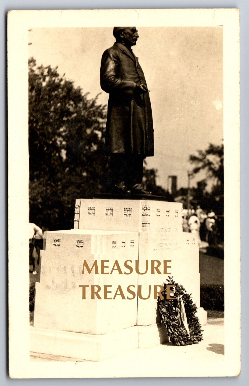 C.1935 RPPC ROCHESTER, MN WILLIAM WORRALL MONUMENT REAL PHOTO Postcard P57