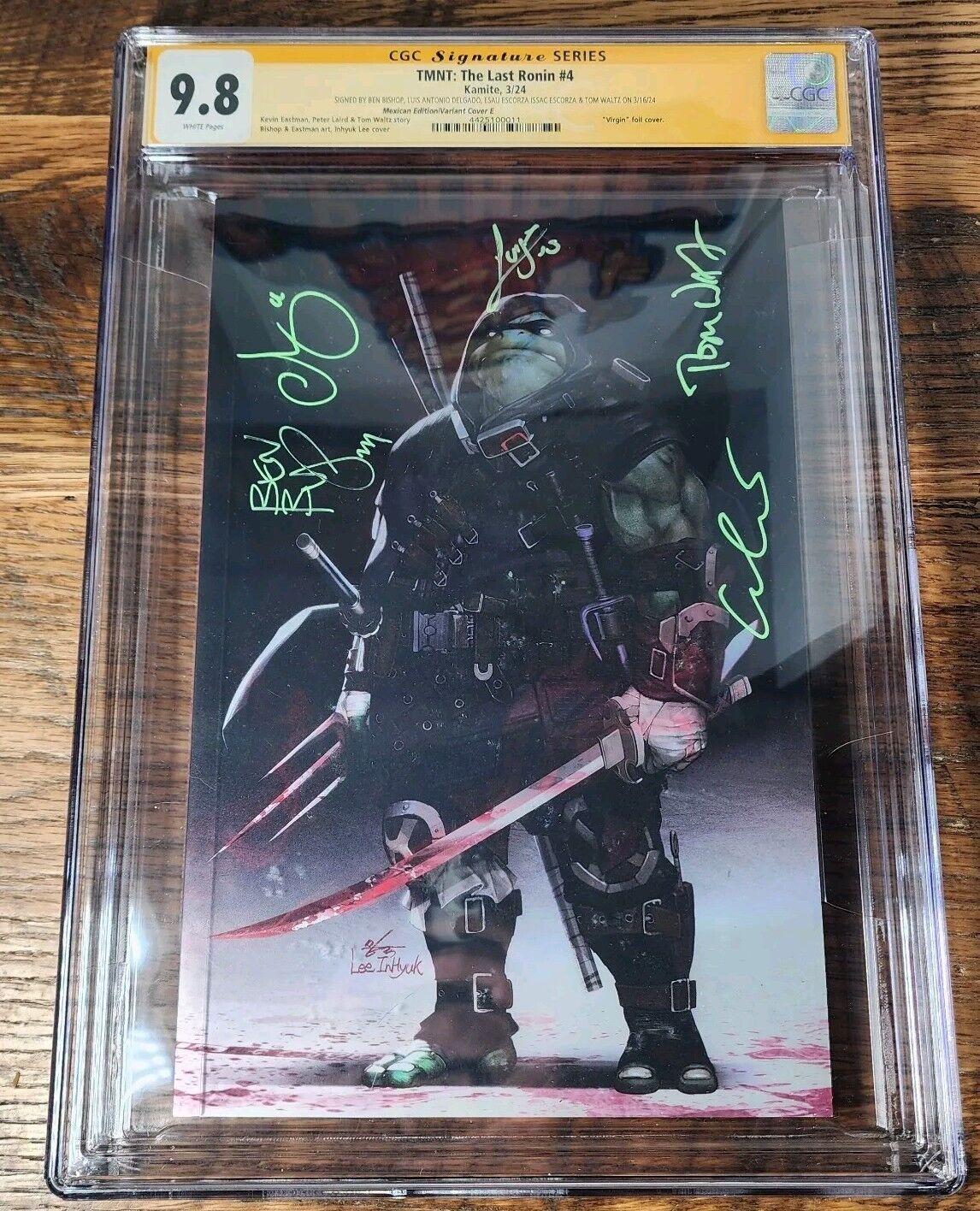 The Last Ronin 1 Inhyuk Lee Variant CGC 9.8 5x Signed Kamite Foil Edition