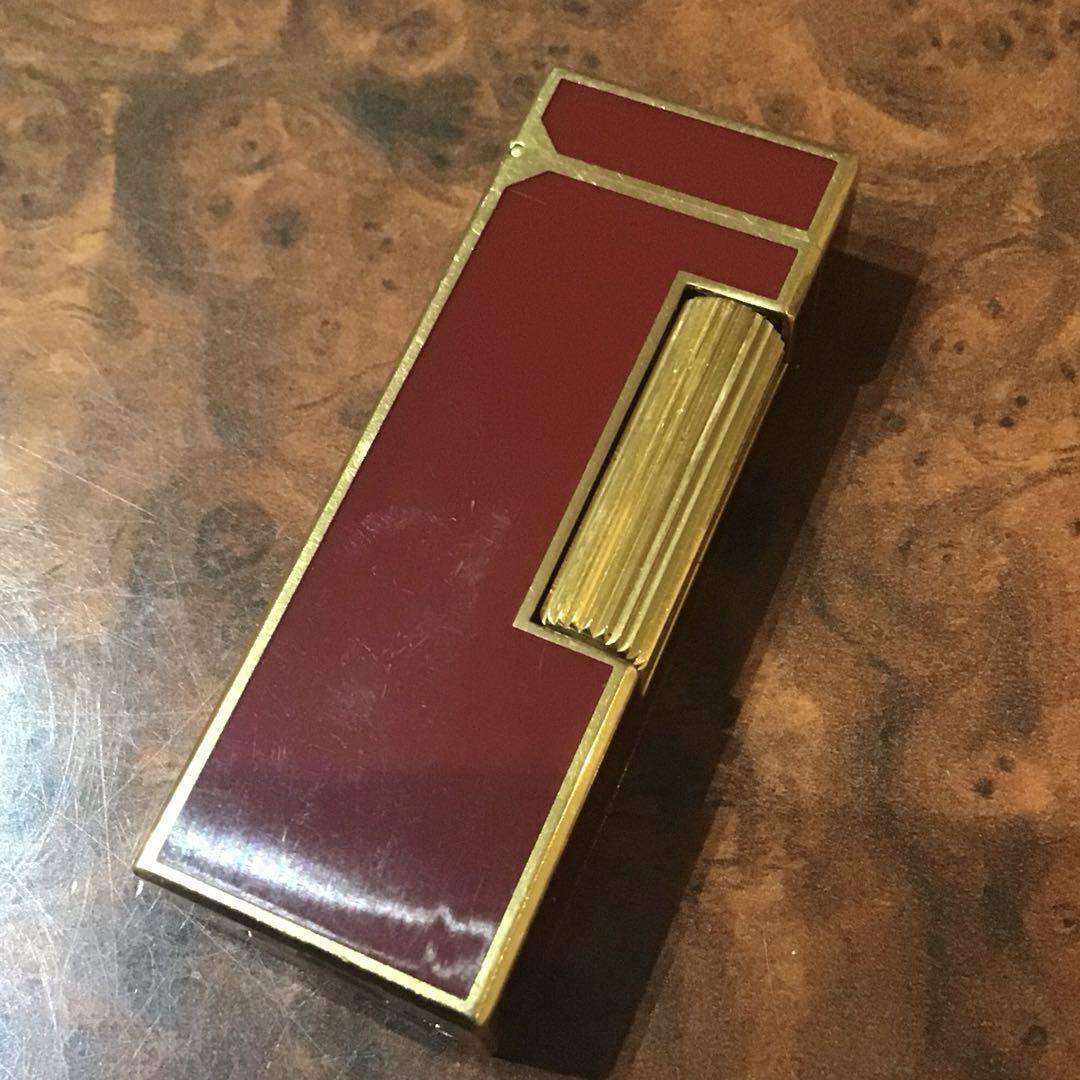 dunhill Roller Lighter Wine Red Lacquer OH Ignition OK