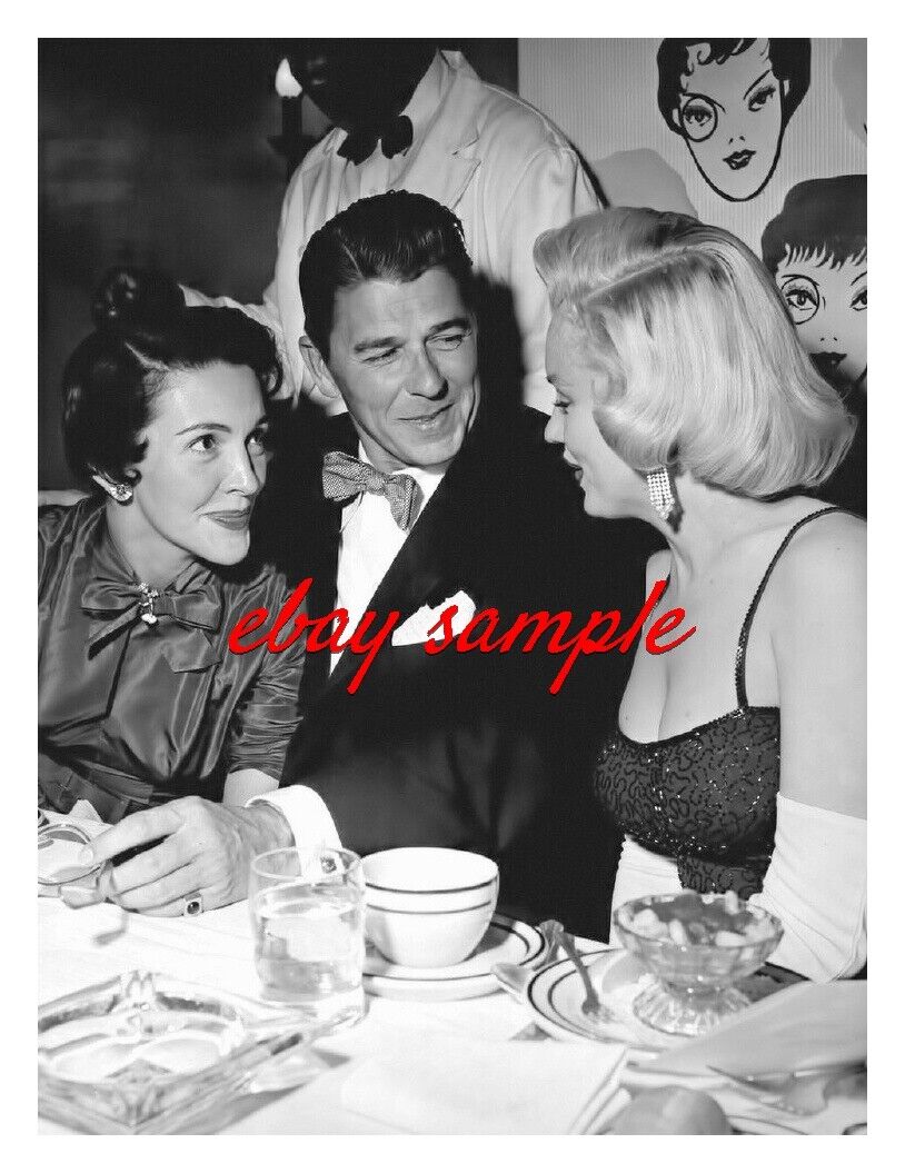 RONALD REAGAN MARILYN MONROE CANDID PHOTO -At a party for CHARLES COBURN in 1953
