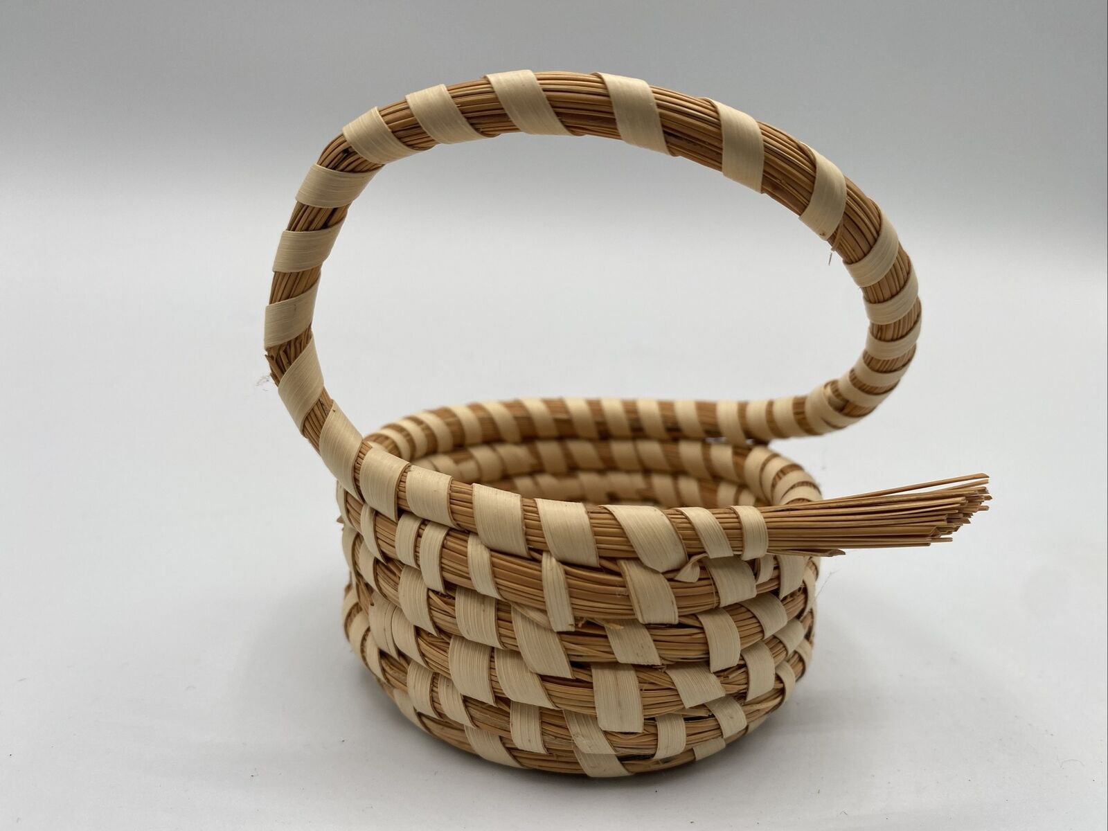 Miniature Sweet Grass Basket Woven By Debra Green