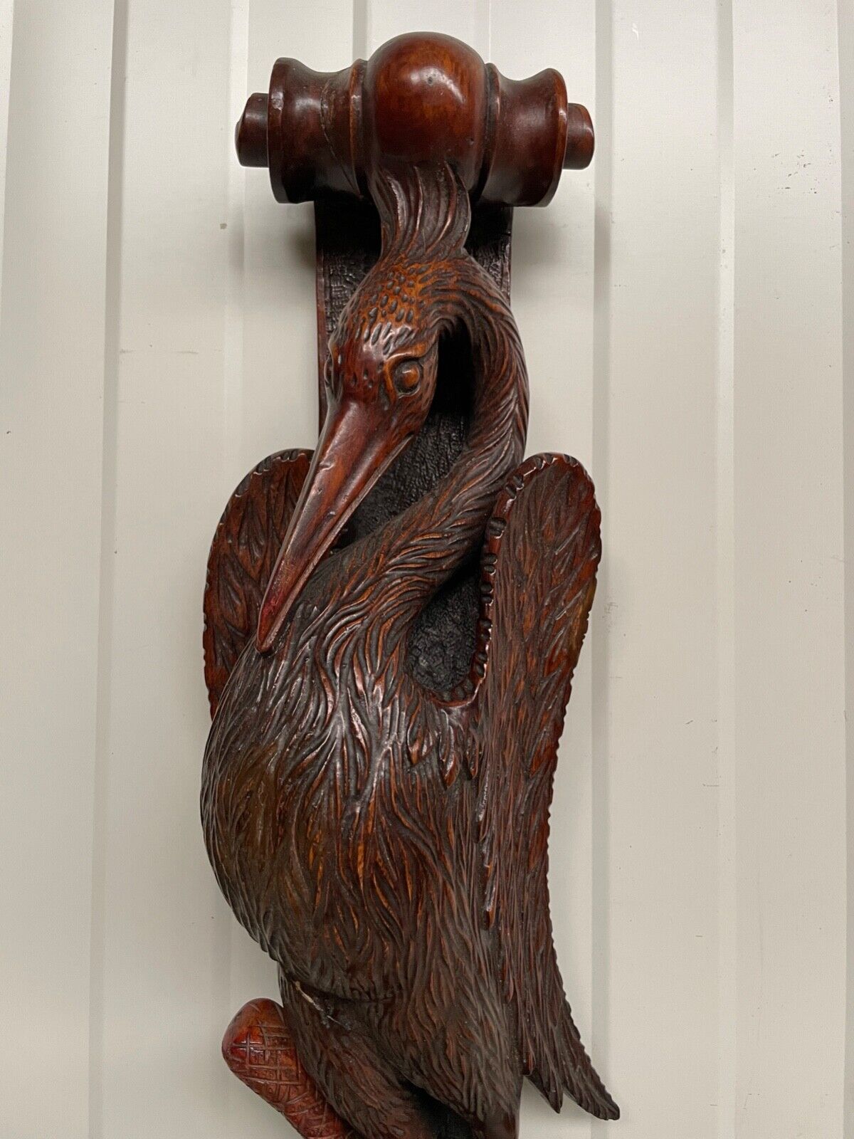 An Exceptional Sculpture in wood of a Pelican /Bird