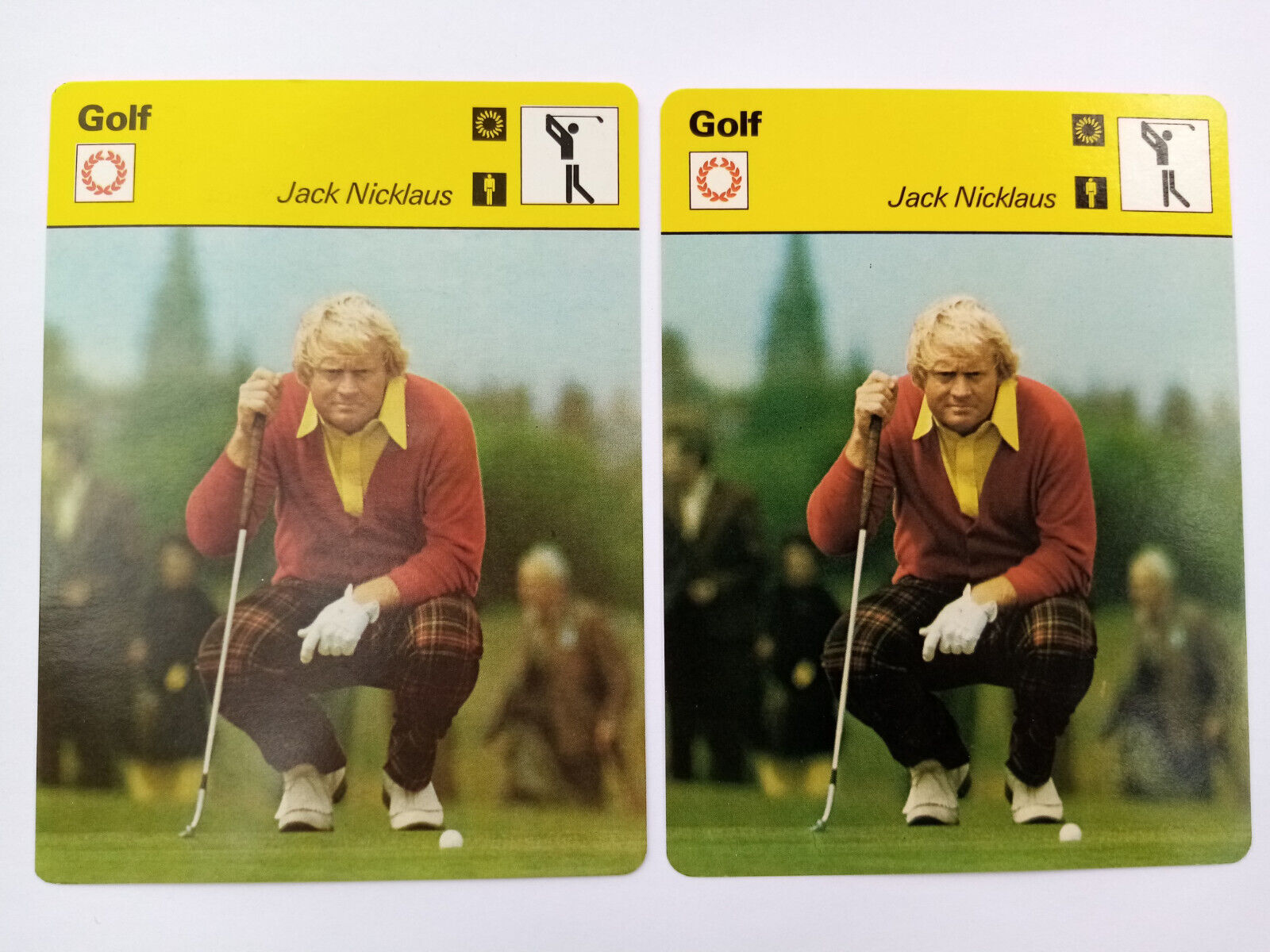 1976 Jack Nicklaus 16265 02-26 French Card Sportscaster Golfing Golf