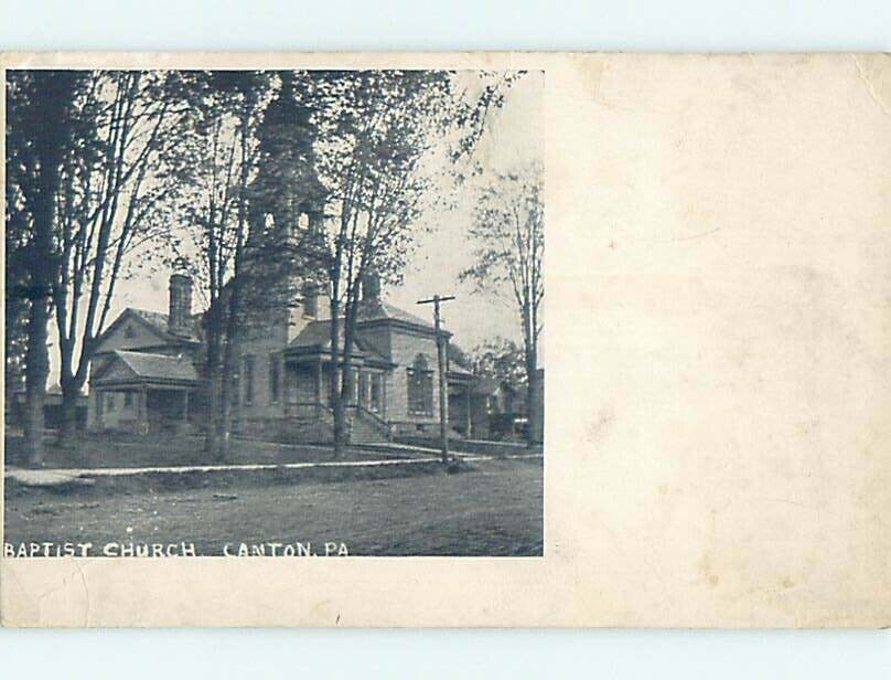 Pre-1907 CHURCH Canton Pennsylvania PA 6/28 A2382