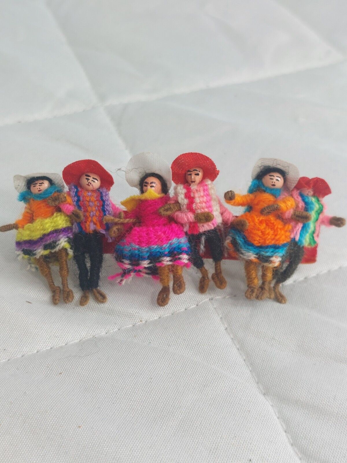 Best vintage tourist souvenir mexican thread miniature dolls hair barrette Clip