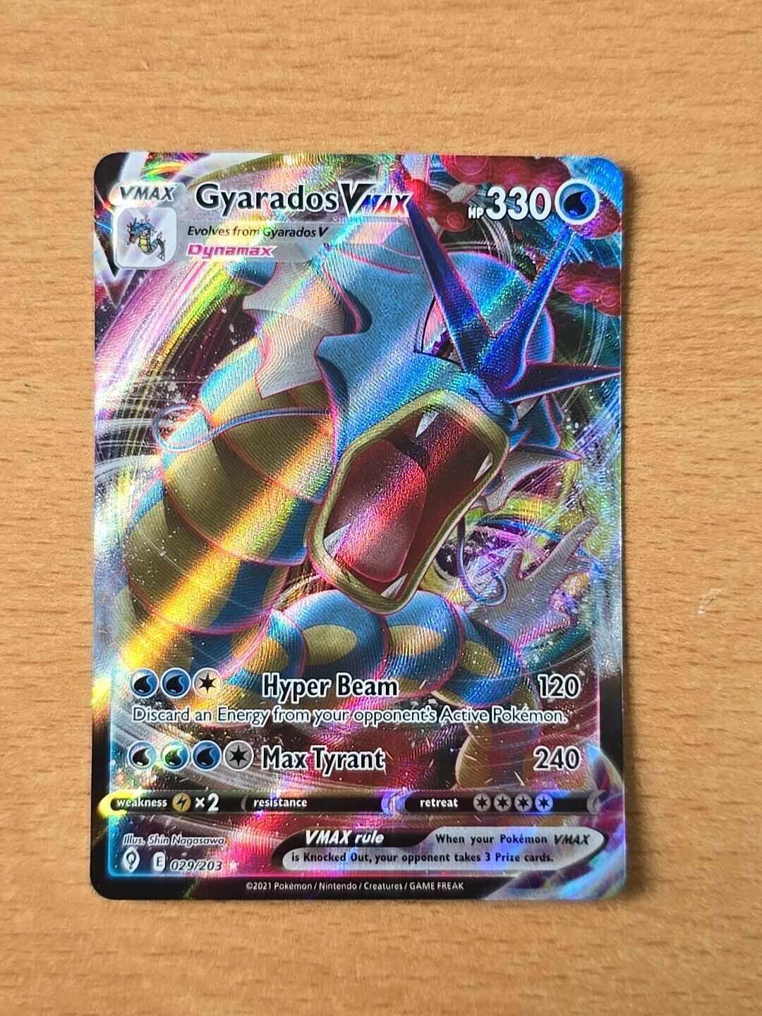 Gyarados VMAX 029/203 Ultra Rare Evolving Skies Near Mint Pokemon Card