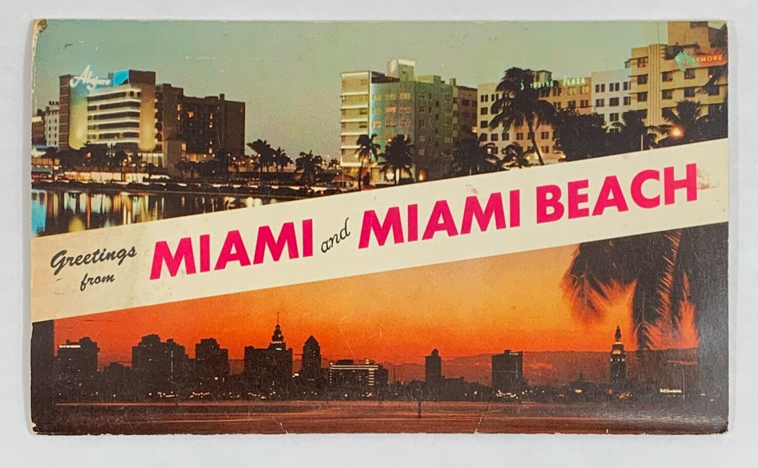 Greetings from Miami and Miami Beach Folder Postcard Booklet Picturamic 18 Views