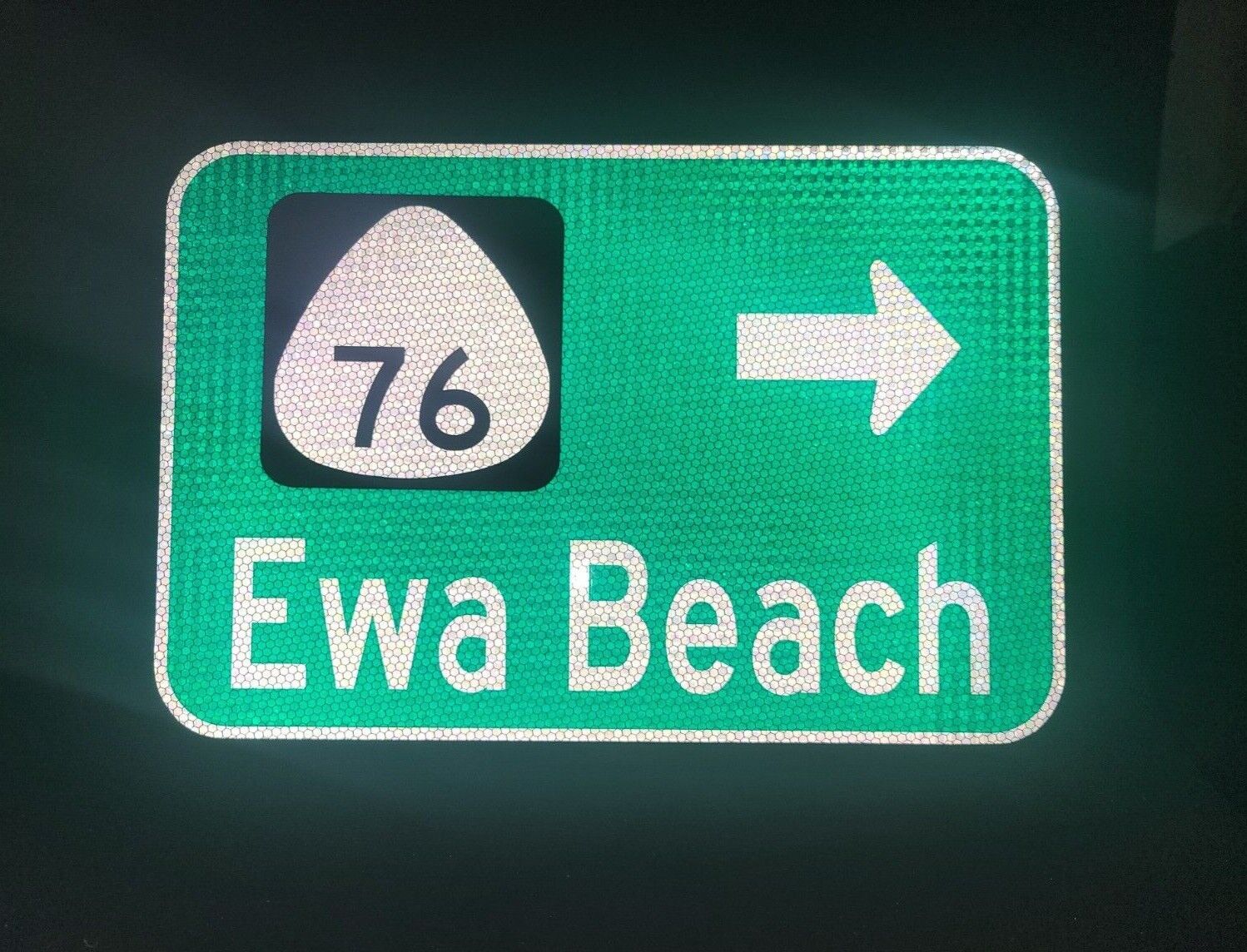 EWA BEACH, Hawaii Hwy 76 route road sign 18