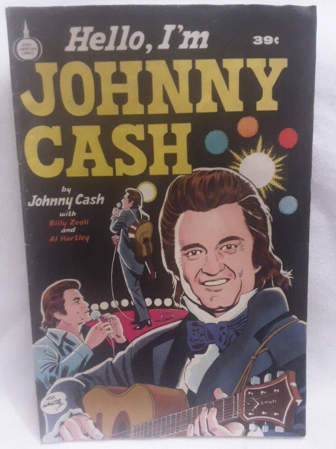 Vintage 1976 HELLO I'M JOHNNY CASH Comic Book #1 39c Spire CHRISTIAN Rare