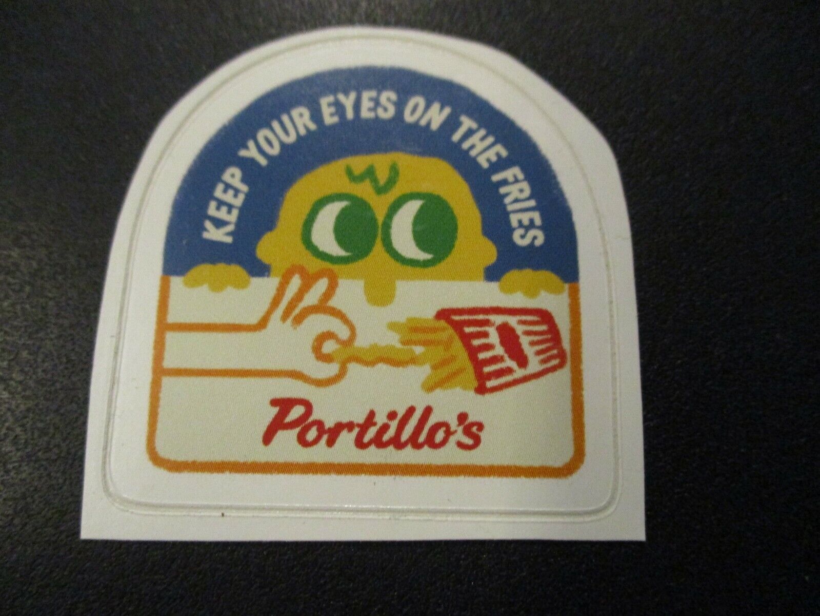 PORTILLOS Eyes on the Fries STICKER decal chicago dog hot dog italian beef E