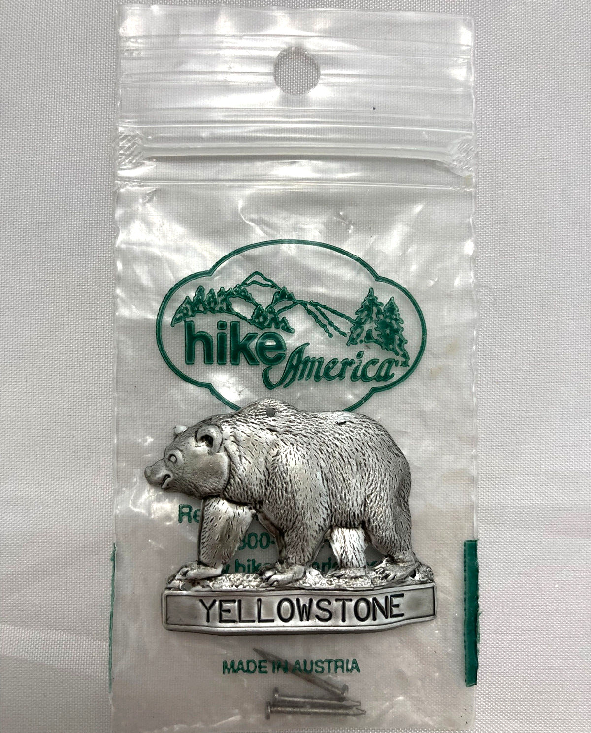 Yellowstone National Park Walking Stick Medallion - Vintage Souvenir Travel Rare