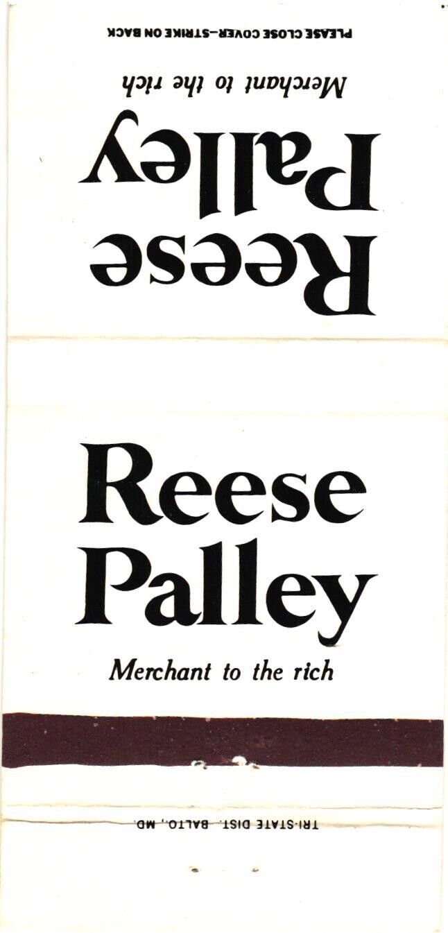 Reese Palley Merchant To The Rich Mailing List Vintage Matchbook Cover