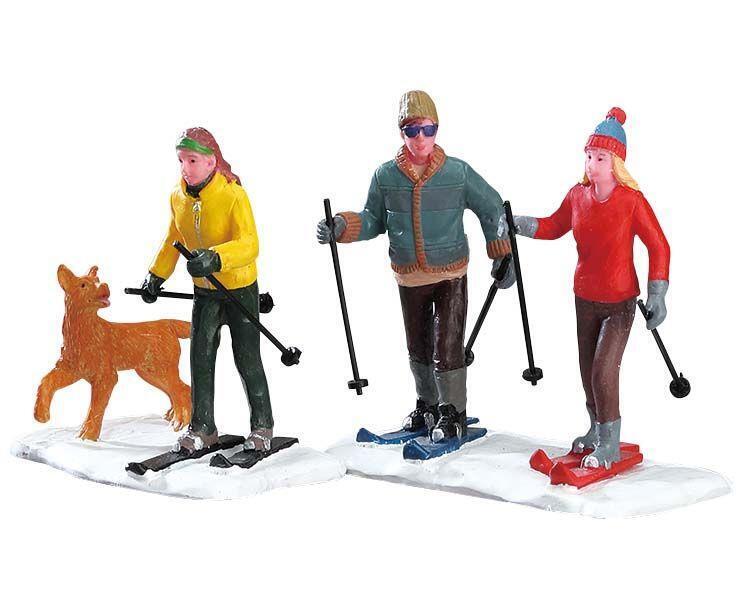 Lemax Vail Village 2013 CROSS-COUNTRY FRIENDS 2pc #32131 NRFP Christmas Skiing *