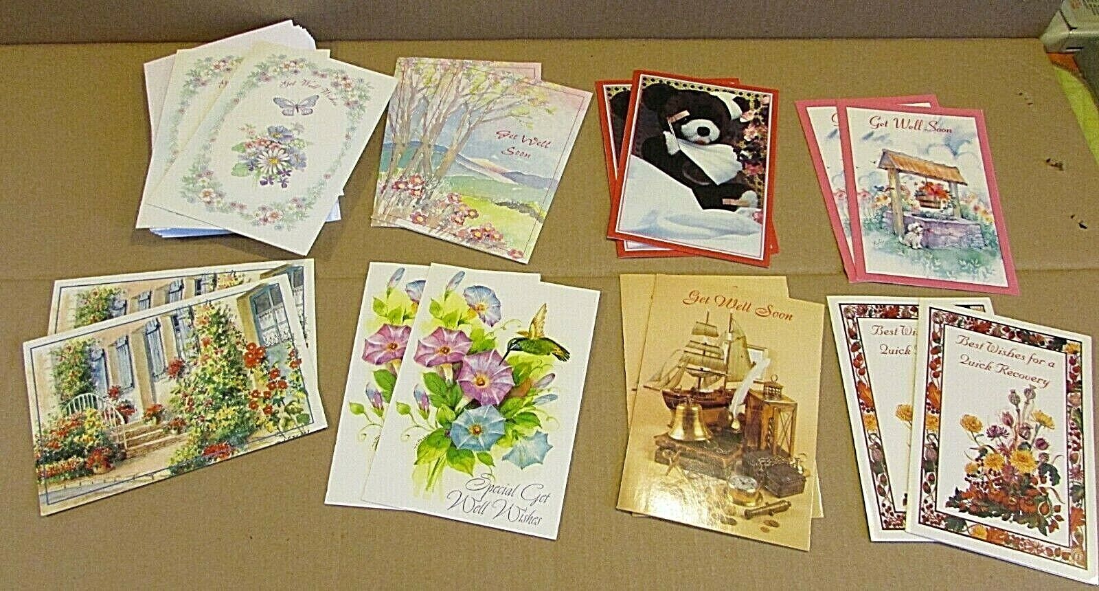 Sixteen Vintage New Unused 1970\'s Get Well Greeting Cards w Envelopes FREE S/H
