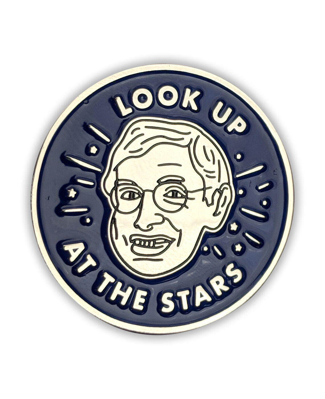 Stephen Hawking Enamel Pin, button, science, cosmos, brief history of time,ALS