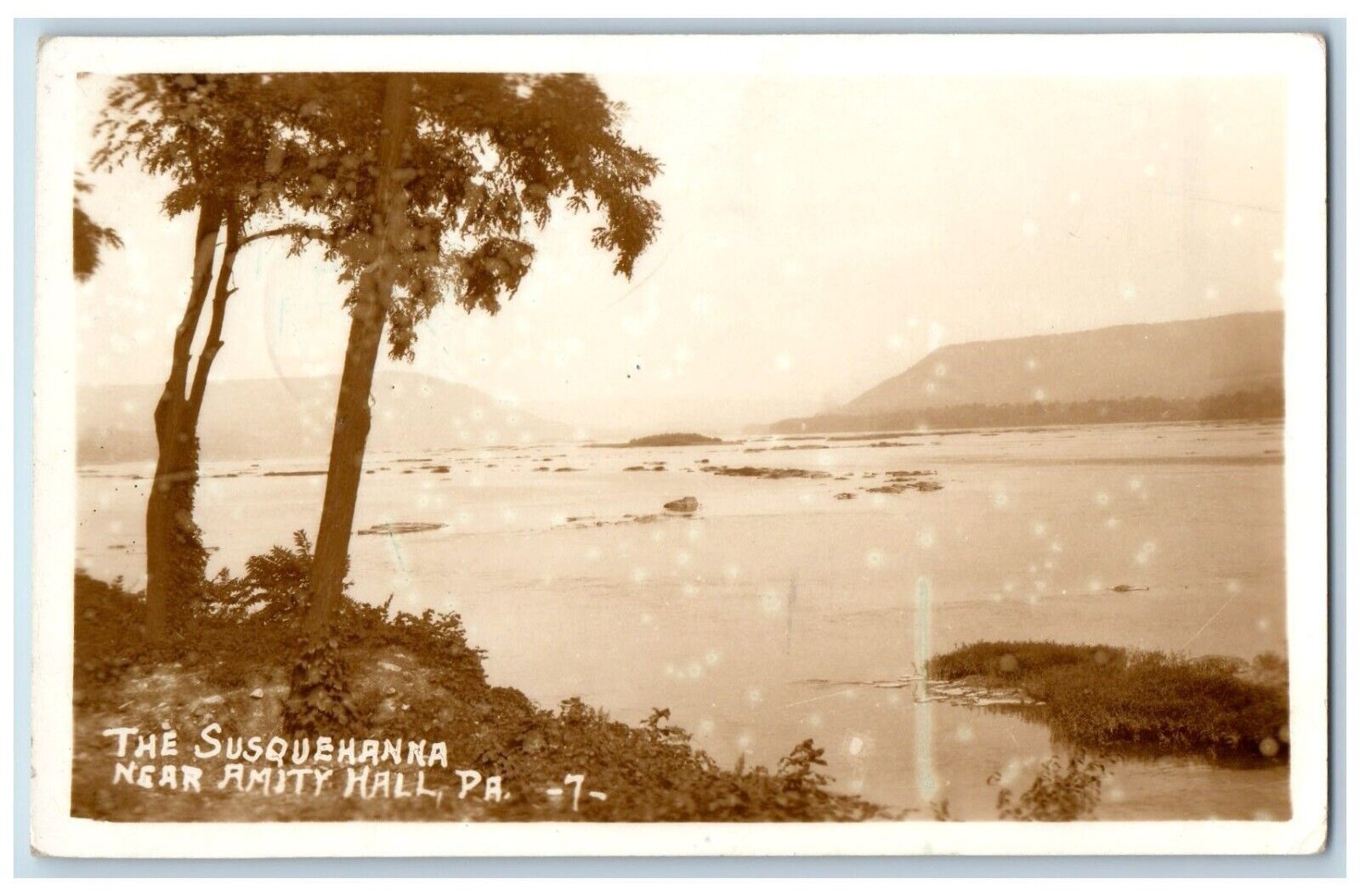 Amity Hall Pennsylvania PA Postcard RPPC Photo The Susquehanna 1940 Vintage