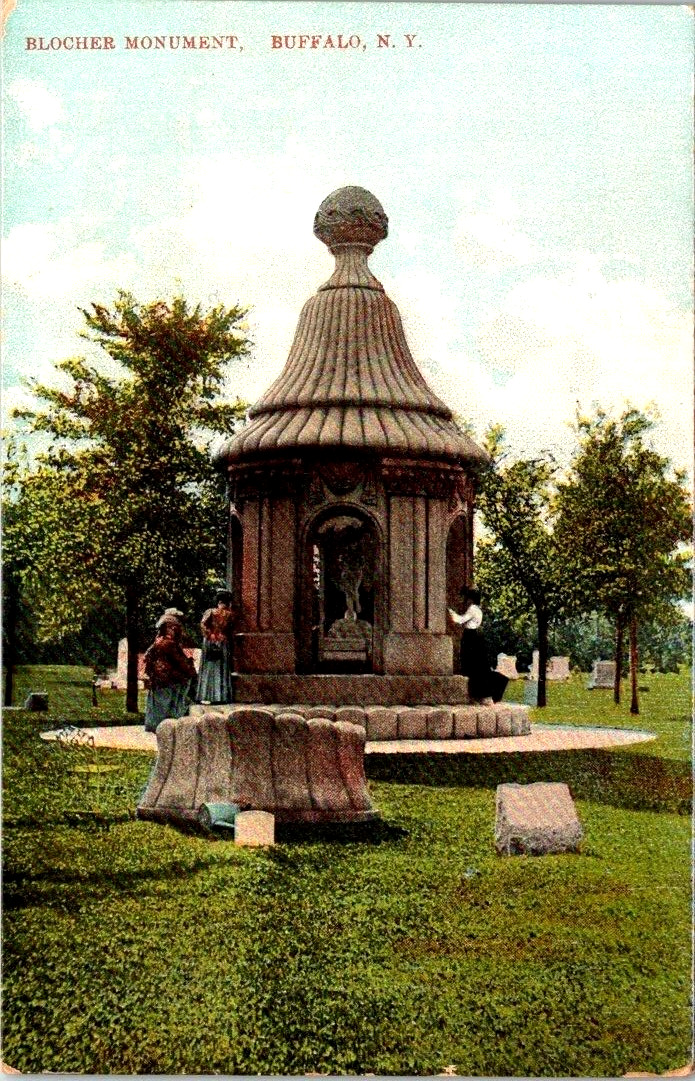 Blocher Monument, Buffalo, New York. NY. Postcard. H.