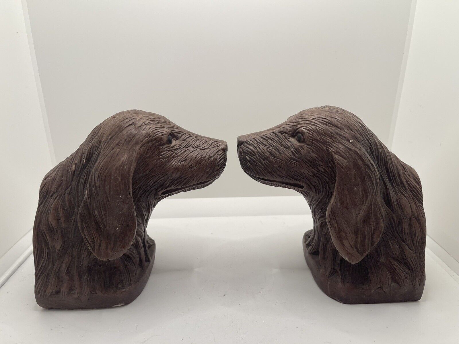 Vintage Spaniel Retriever Duck Hunting Bird Dog Dogs Bookends