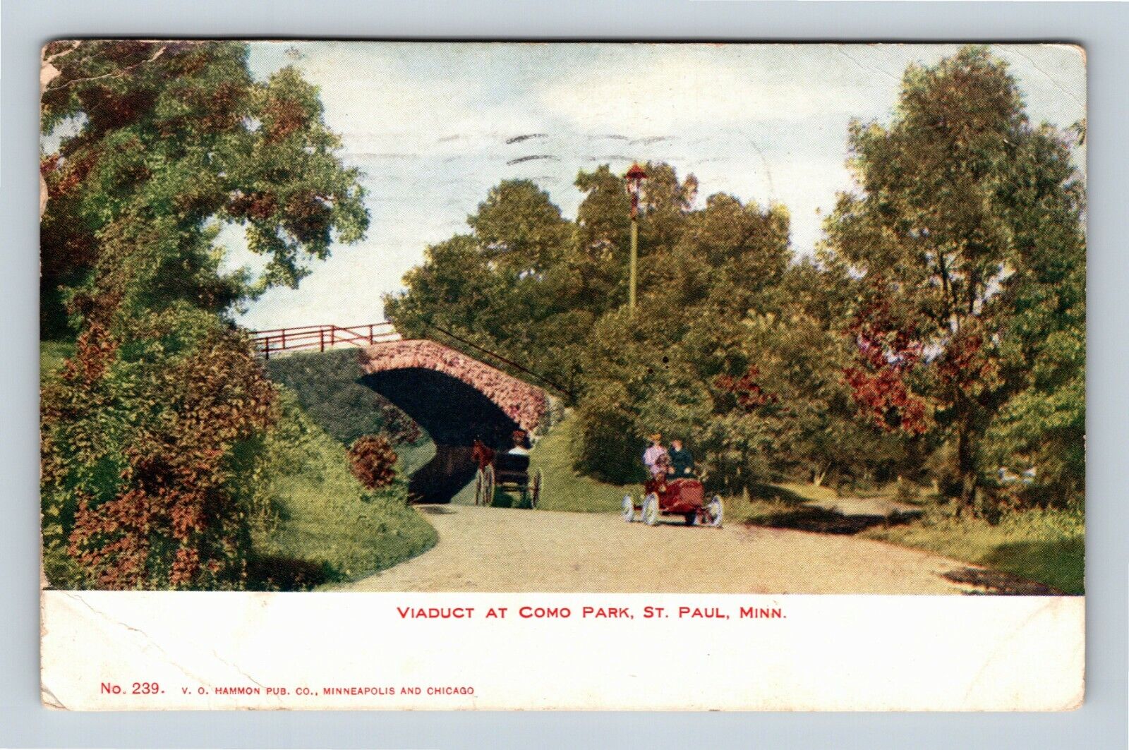 St Paul MN, Viaduct At Como Park, Minnesota c1906 Vintage Postcard