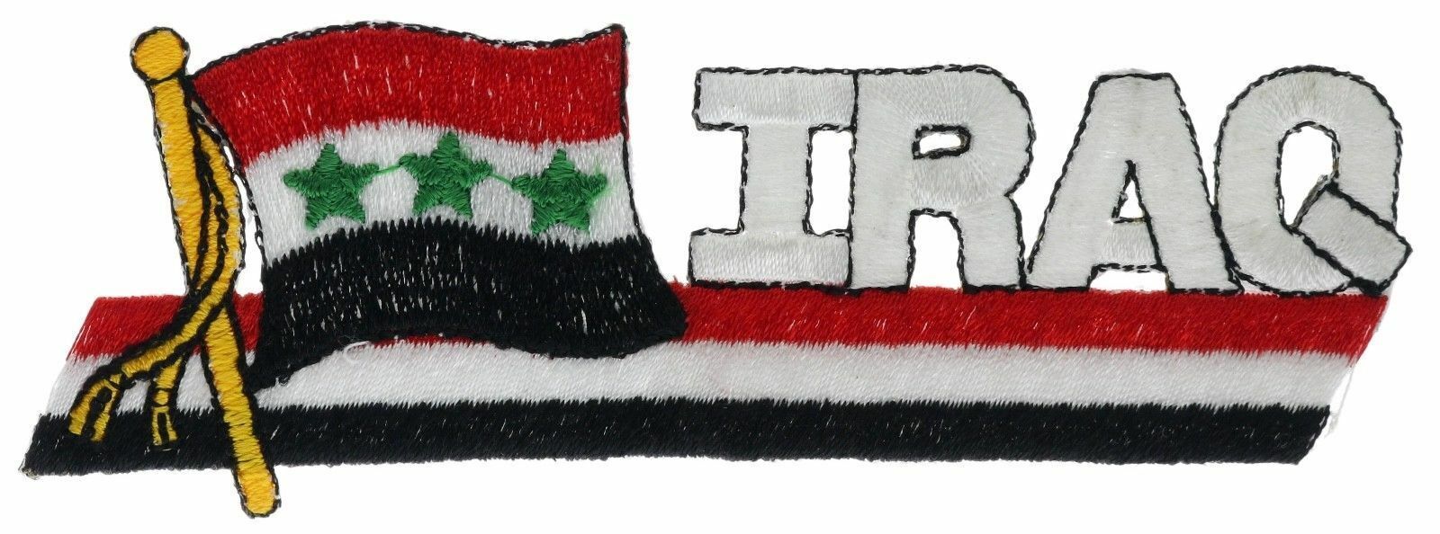 Iraq Country Flag 5 Inch Embroidered Hat Shoulder Patch PPM F2D3I