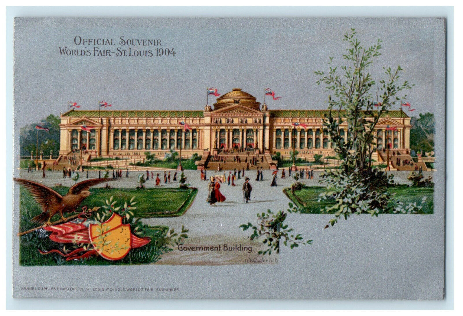 c1905 Government Building World\'s Fair St. Louis Official Souvenir Postcard