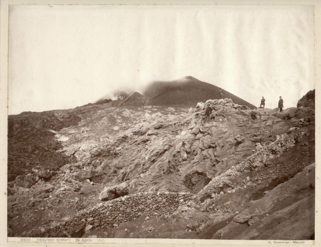 c.1880\'s PHOTO ITALY - VESUVIUS CRATER SOMMER