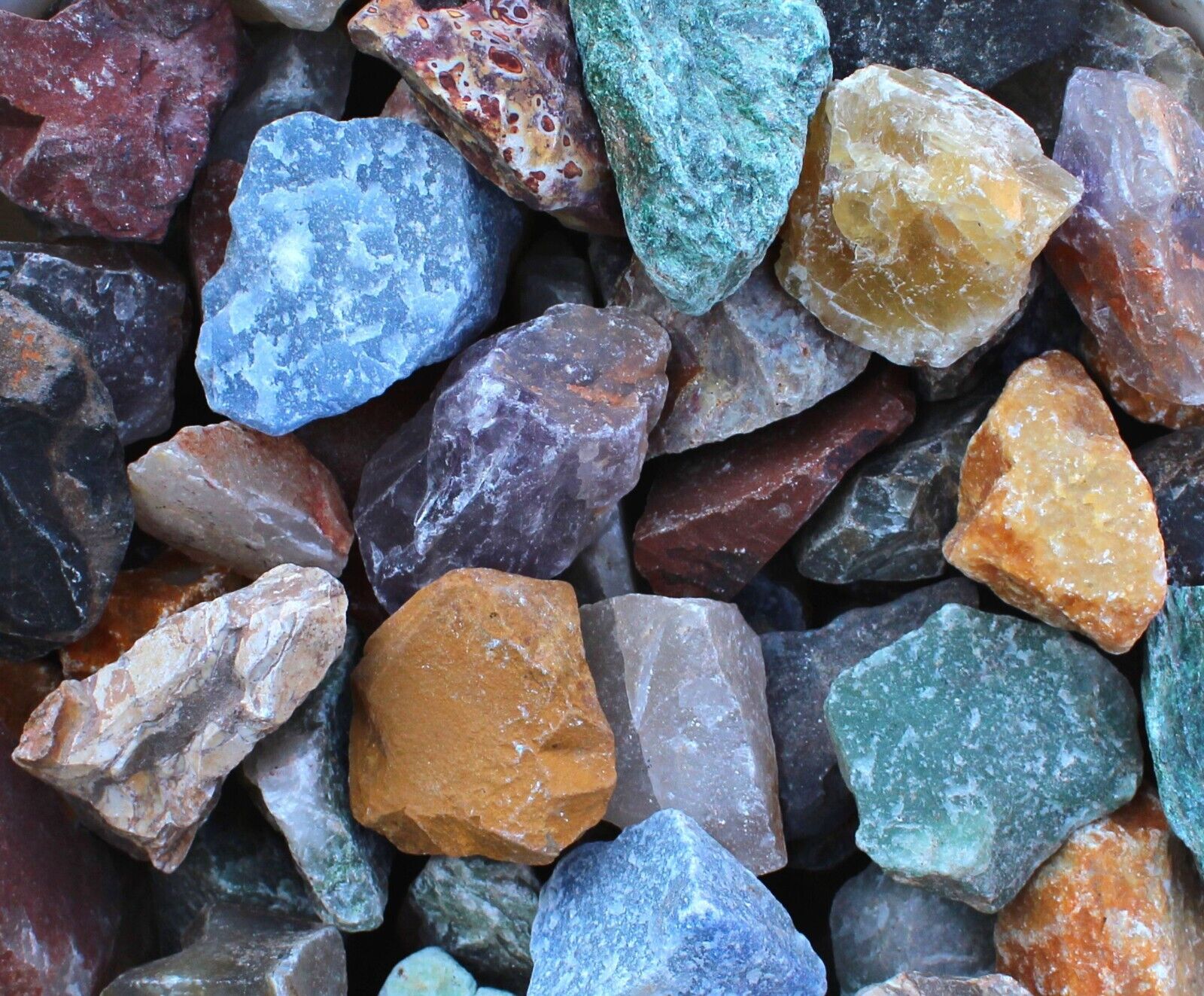 Brazil Mix - Large Rough Rocks for Tumbling - Bulk Wholesale 1LB options