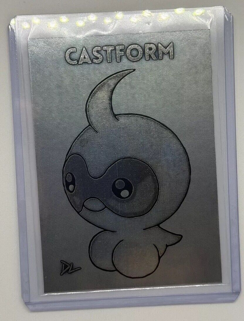 Castform Platinum Plated Limited Edition Artist Signed Pokemon Trading Card 1/1