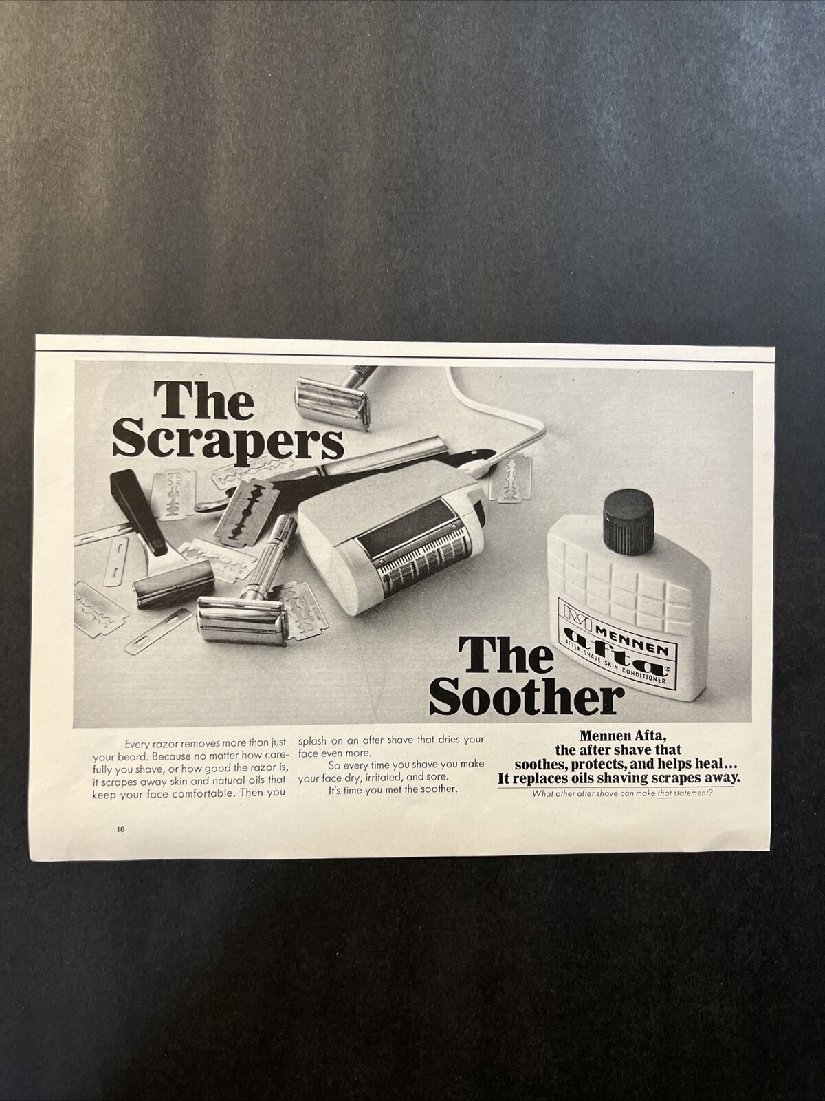1967 Mennen Afta After Shave Vintage Print Ad The Scrapers The Soother