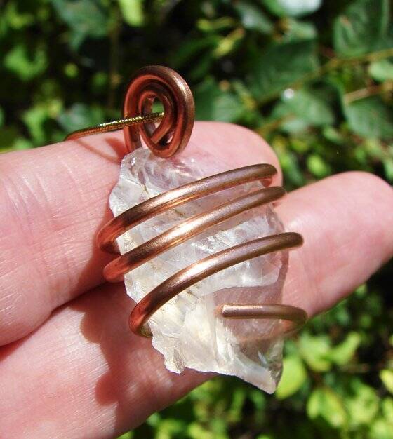 Gorgeous Genuine Monatomic Andara Crystal Pendant Copper #357