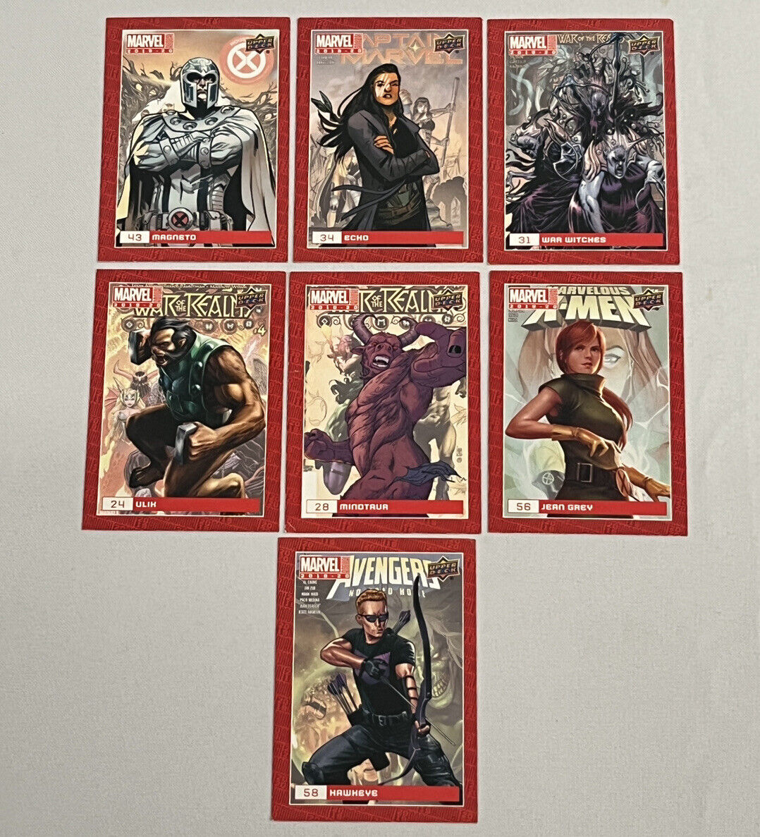 2019-20 2020 Upper Deck Marvel Annual X-MEN Card Lot | 7 Cards