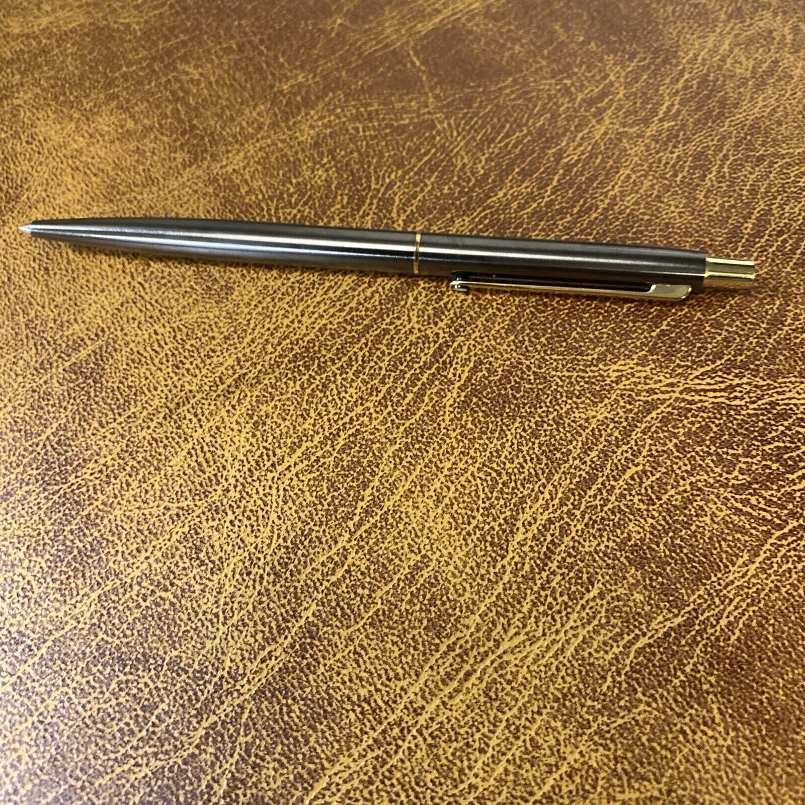 Vintage MONTBLANC Noblesse ballpoint pen in GUN STEEL & GOLD