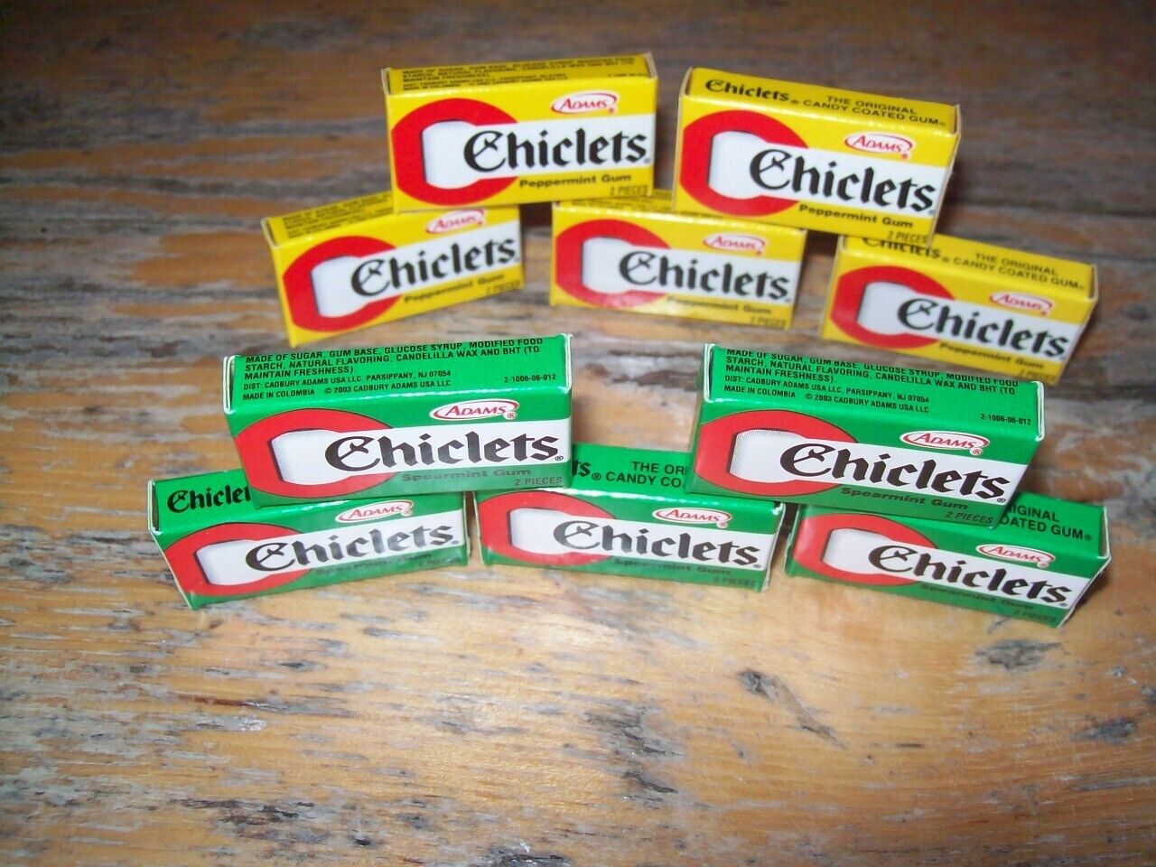 Adams Chiclets Gum 10 Full 2 Piece Boxes DISCONTINUED Advertising Display