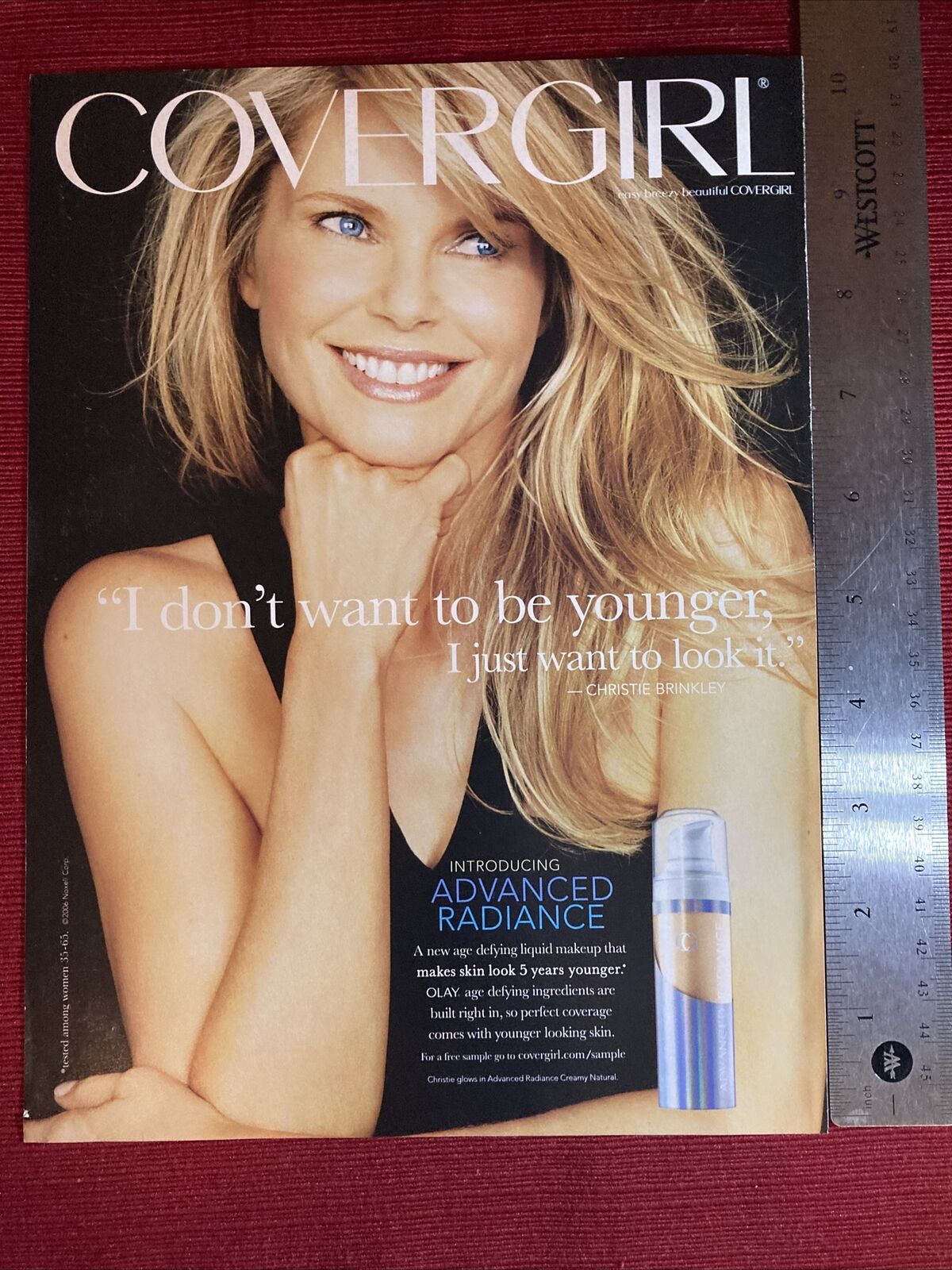 Model Christie Brinkley for Covergirl 2006 print Ad - Great To Frame