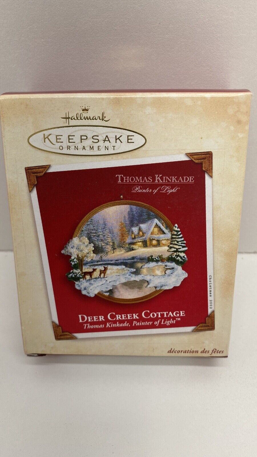Hallmark Keepsake Thomas Kinkade 2002 Deer Creek Cottage Christmas Ornament