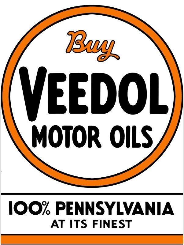 Buy Veedol Pennsylvania Motor Oil NEW Metal Sign: Lg. Size 12x16 - 