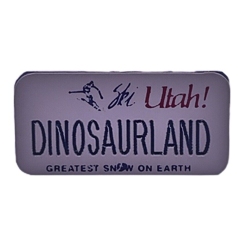 Vintage Ski Utah Dinosaurland Greatest Snow on Earth Travel Souvenir Pin