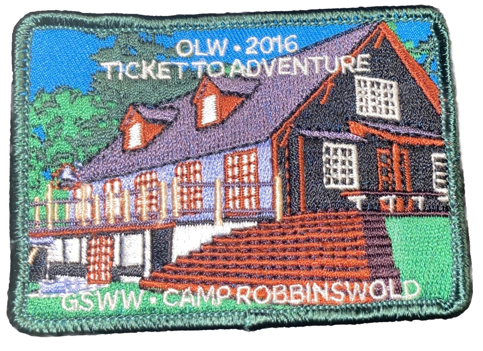 2016 GIRL SCOUT PATCH Western Washington GSWW OLW Ticket To Adventure Camp NEW