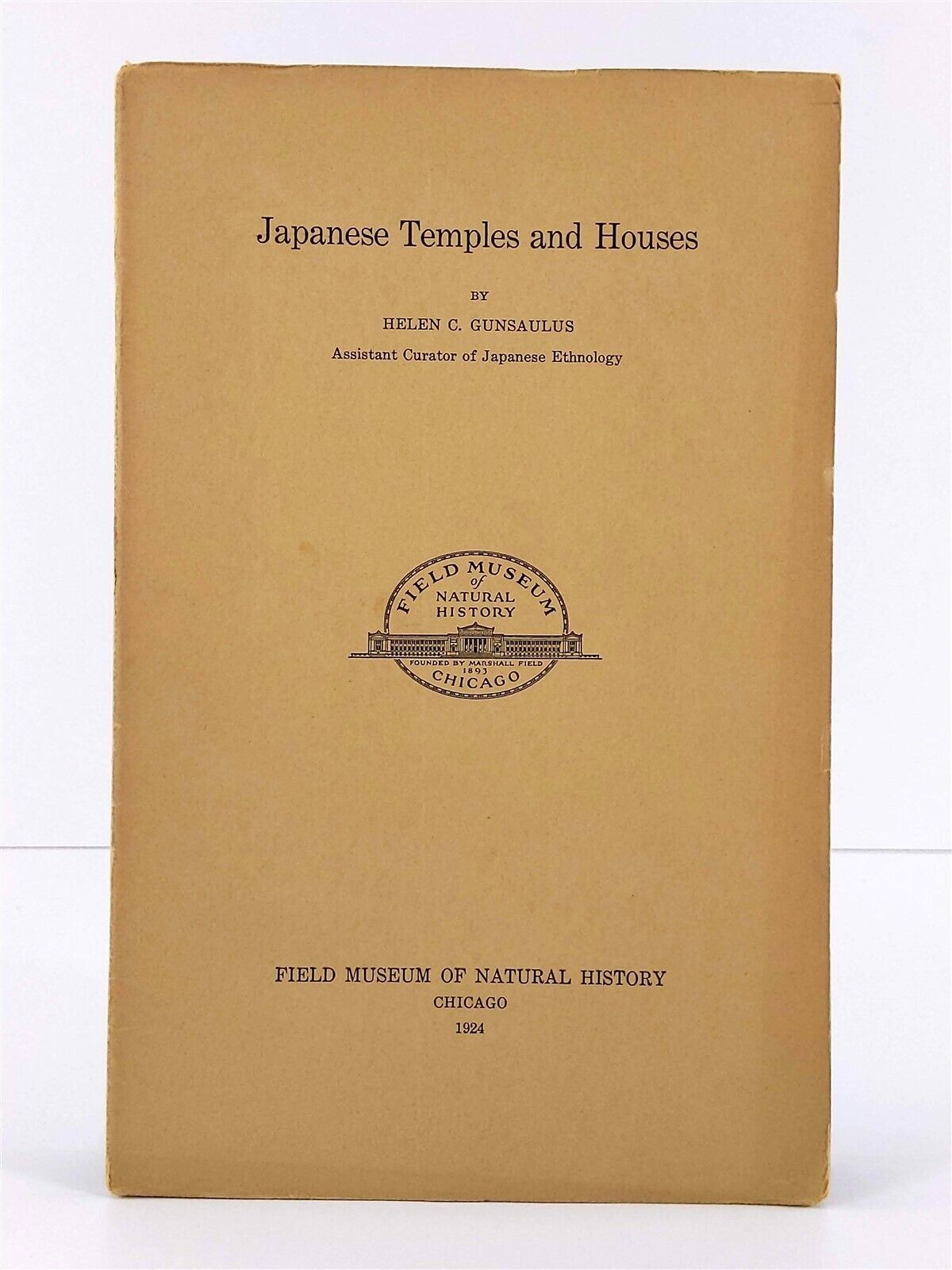 Japanese Temples and Houses Helen Gunsaulus 1924 Field Museum Chicago Booklet