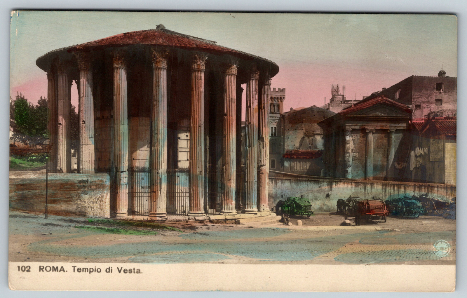 c1910s Italy ROME Temple of Vesta Antique Foreign Vintage Postcard